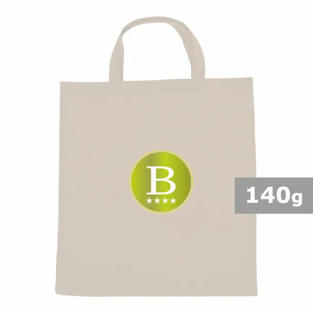  Cotton shopping bag, 140 g/m2 beige