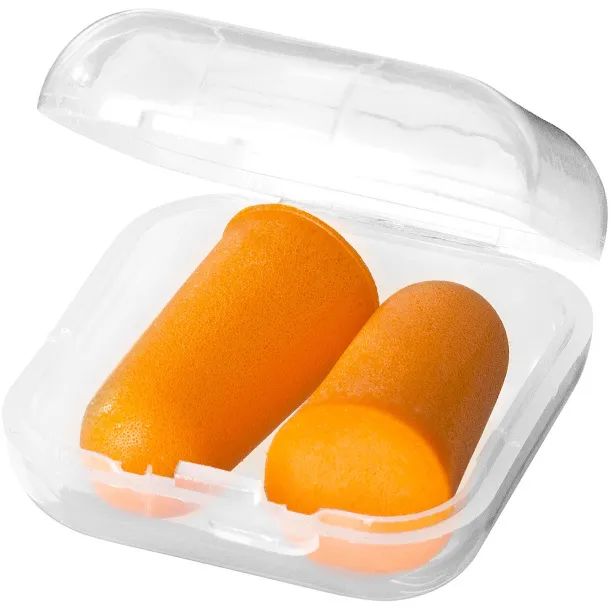 Serenity earplugs with travel case Orange