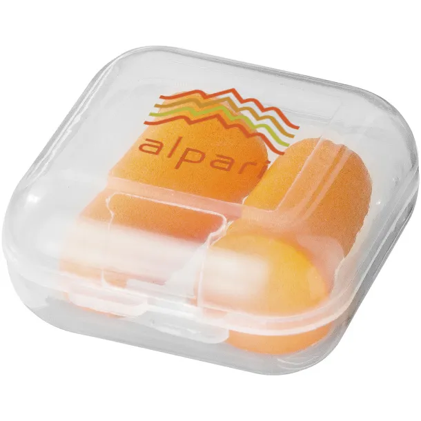 Serenity earplugs with travel case Orange