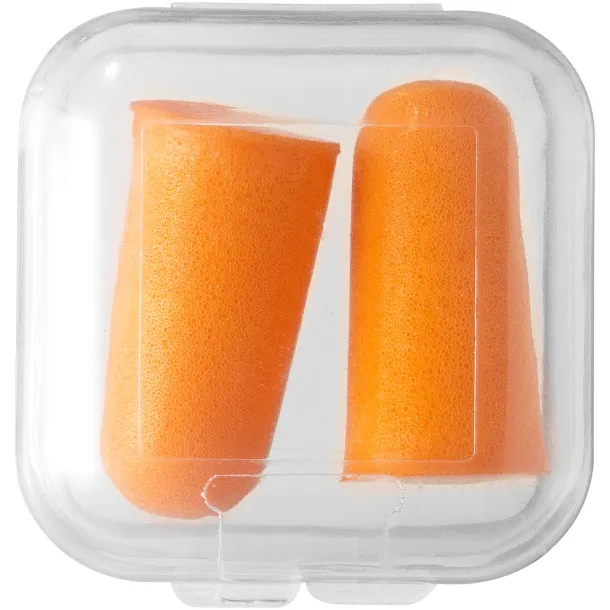 Serenity earplugs with travel case Orange