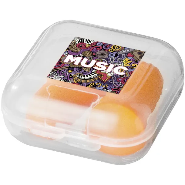 Serenity earplugs with travel case Orange