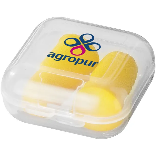 Serenity earplugs with travel case - Unbranded Yellow