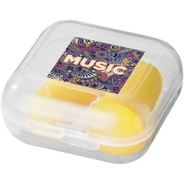 Serenity earplugs with travel case - Unbranded Yellow