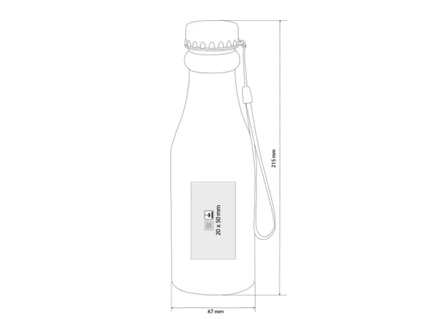 BOCA Plastična boca za vodu, 500 ml Crvena