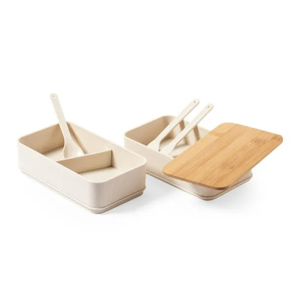  Lunch boxes 2 pcs, 2x700 ml, cutlery neutral