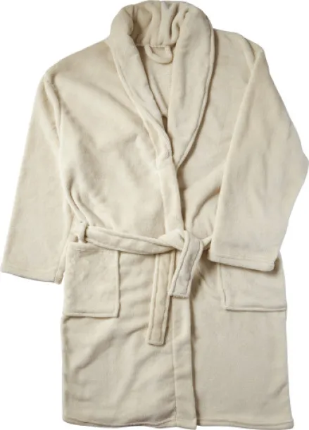 DEREK Fleece (210 gr/m²) bathrobe beige