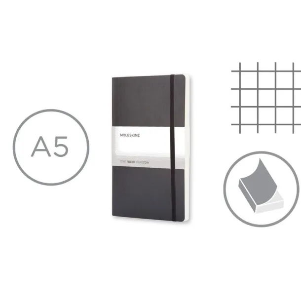  MOLESKINE Notebook approx. A5 Crna