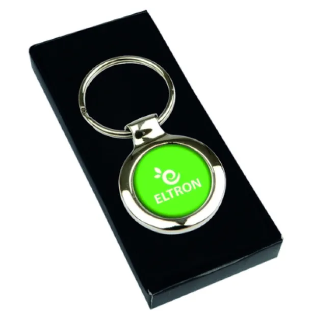  Round keyring silver