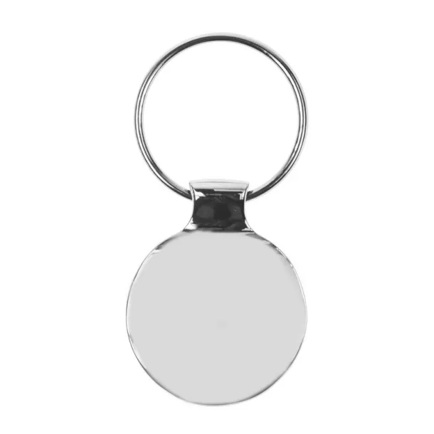  Round keyring silver