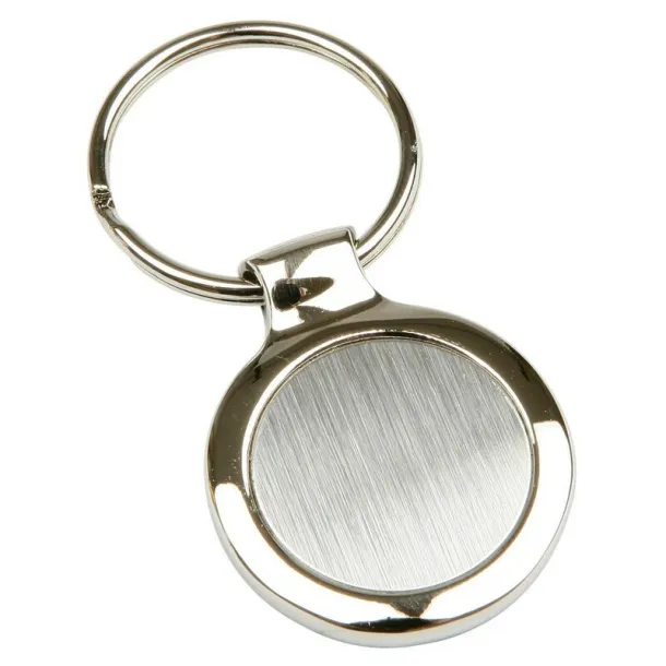  Round keyring silver