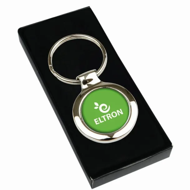  Round keyring Srebrna