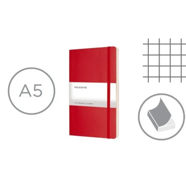  MOLESKINE Notebook approx. A5 Crvena