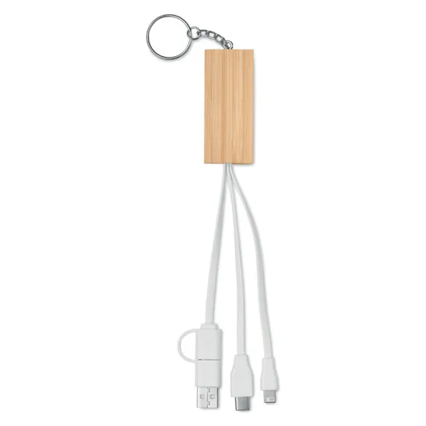 CLAUERC Bamboo key ring and stand Wood