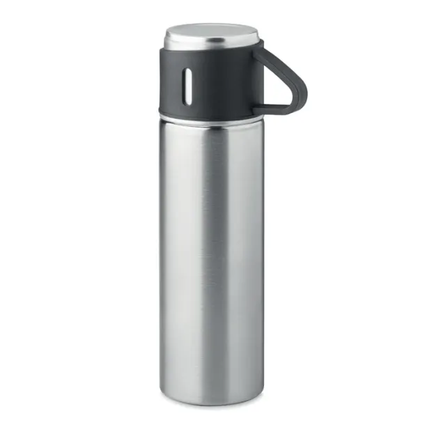 TONIA Double wall bottle 420 ml Matt Silver