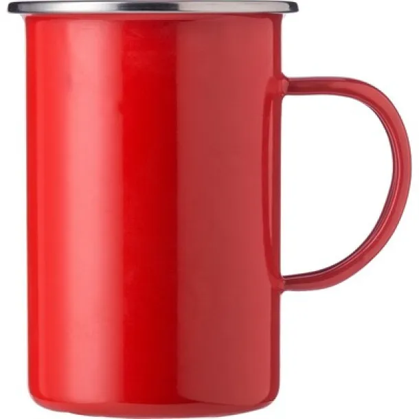  Enamel mug 550 ml red