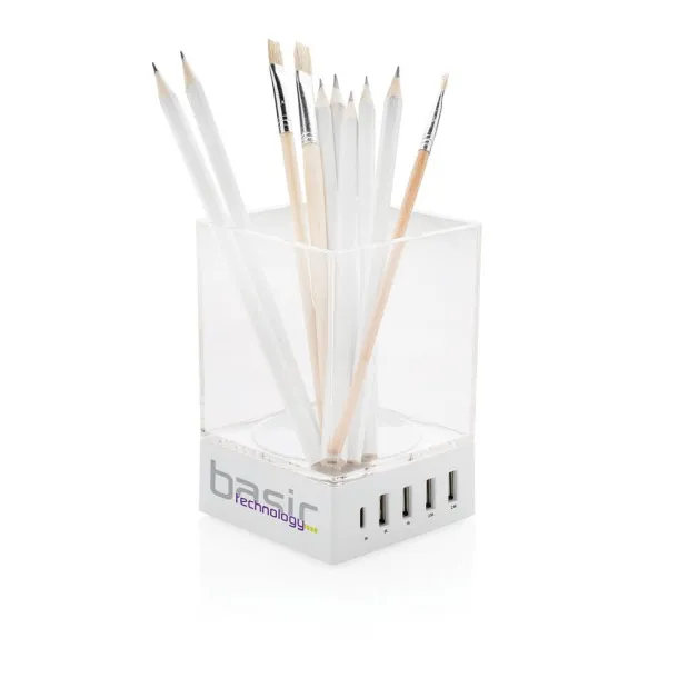  Pen holder USB charger - XD Collection White 