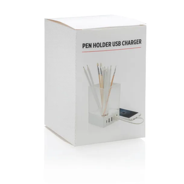  Držač olovaka USB punjač - XD Collection Bijela 