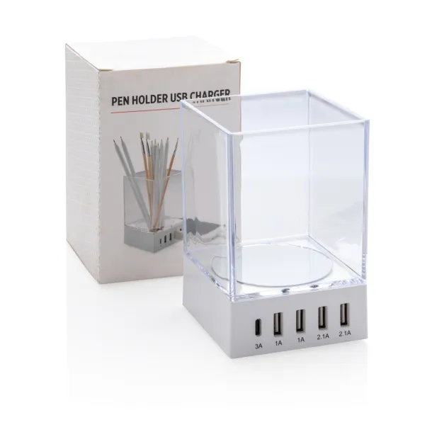  Držač olovaka USB punjač - XD Collection Bijela 