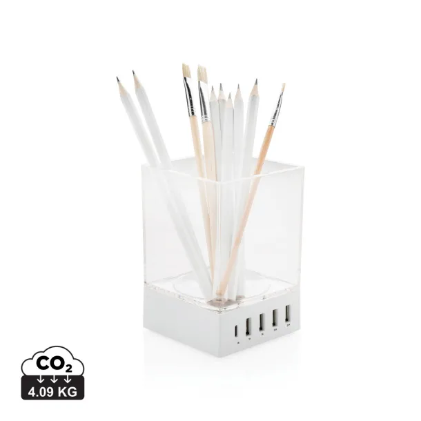  Držač olovaka USB punjač - XD Collection Bijela 