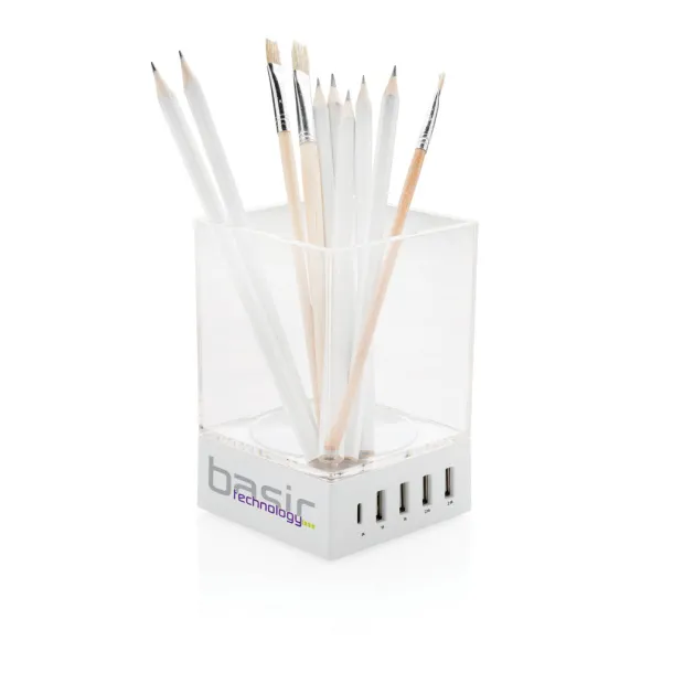  Pen holder USB charger - XD Collection White 