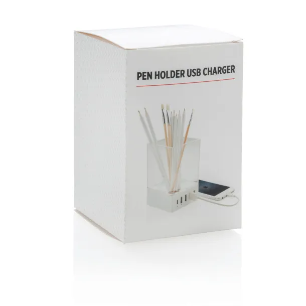  Držač olovaka USB punjač - XD Collection Bijela 
