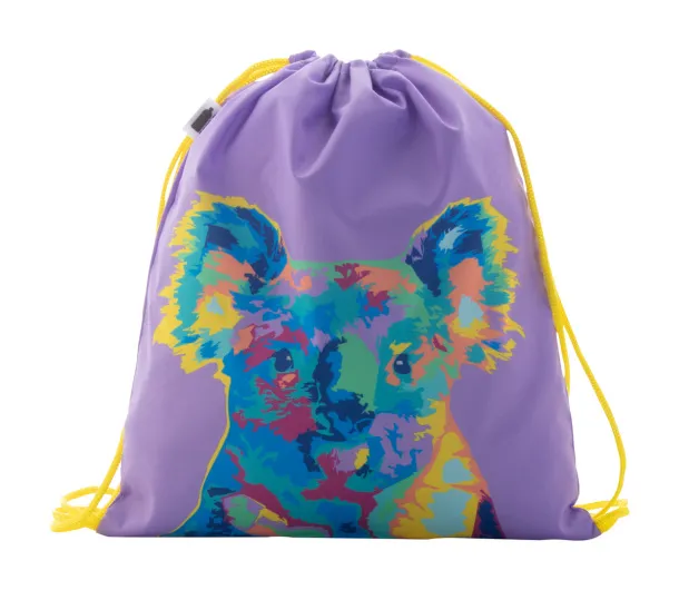 CreaDraw Kids RPET custom drawstring bag for kids Yellow White