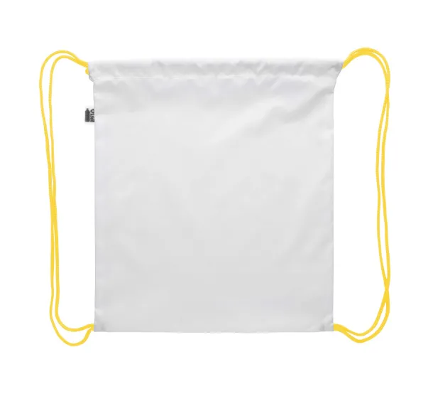 CreaDraw Kids RPET custom drawstring bag for kids Yellow White