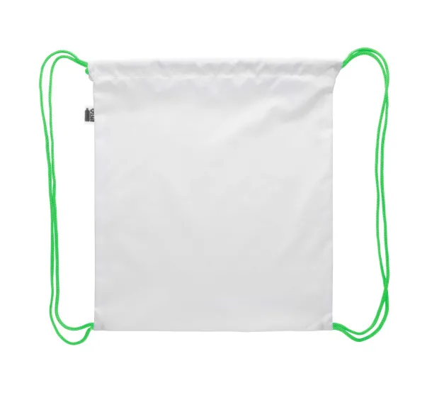 CreaDraw Kids RPET custom drawstring bag for kids Green White