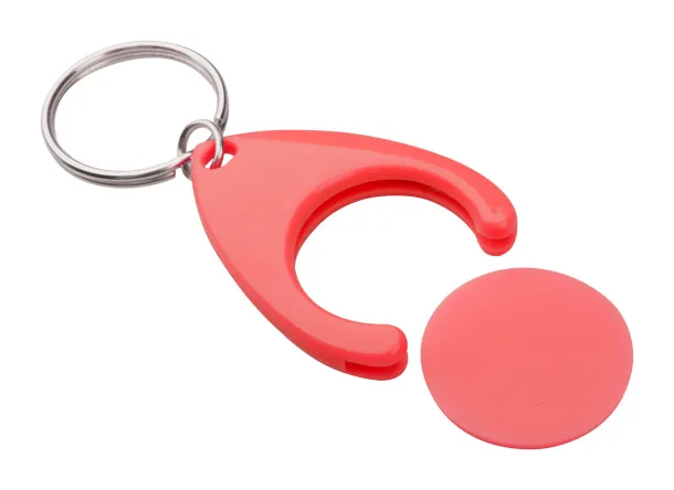 Nelly trolley coin keyring Red