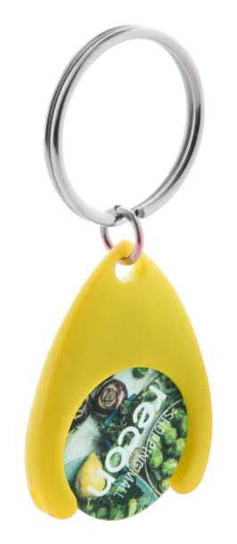 Nelly trolley coin keyring Yellow