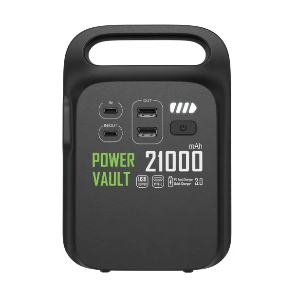  Power Vault prijenosna električna stanica od RCS rplastike 21.000 mAh - XD Collection Crna 