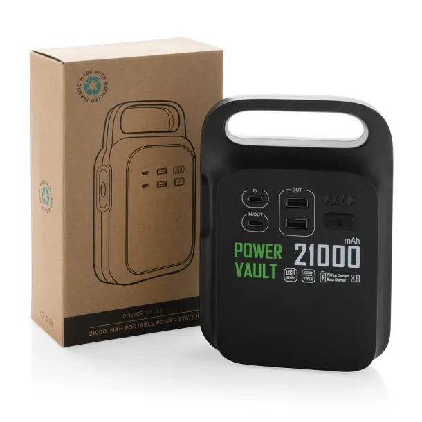  Power Vault RCS rplastic 21000 portable power station - XD Collection Black 