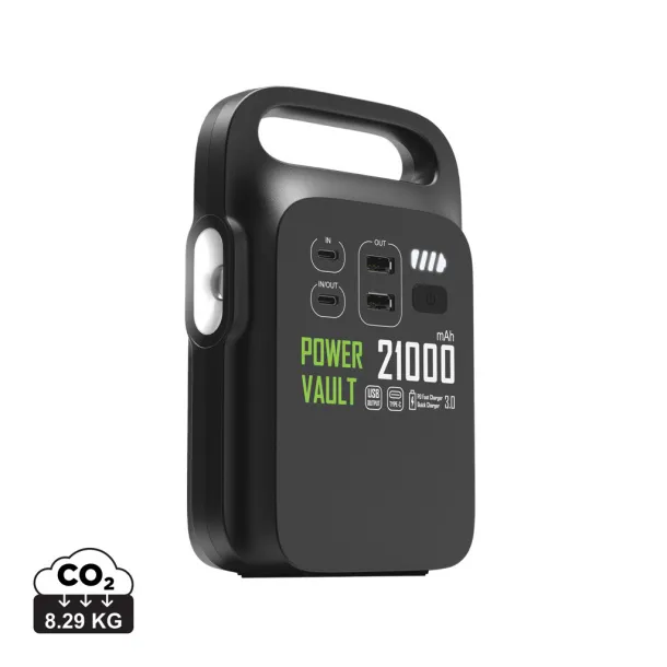  Power Vault prijenosna električna stanica od RCS rplastike 21.000 mAh - XD Collection Crna 