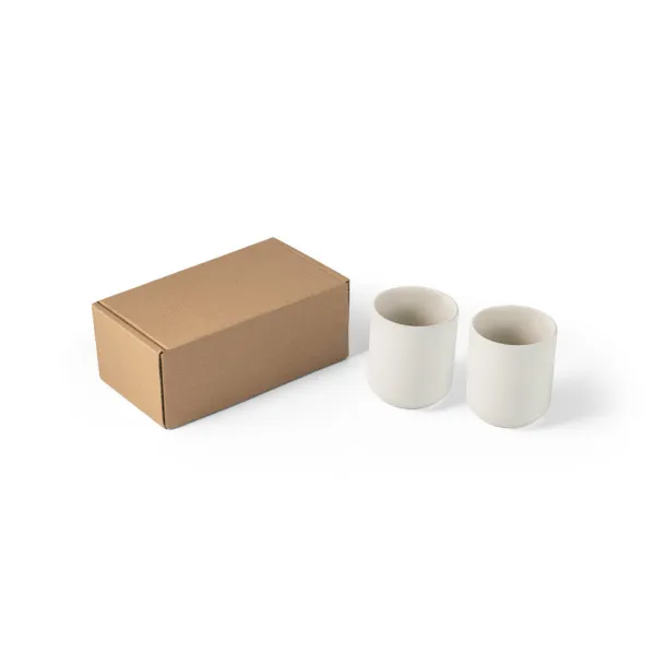 OWENS Ceramic Cup Set Pastel white