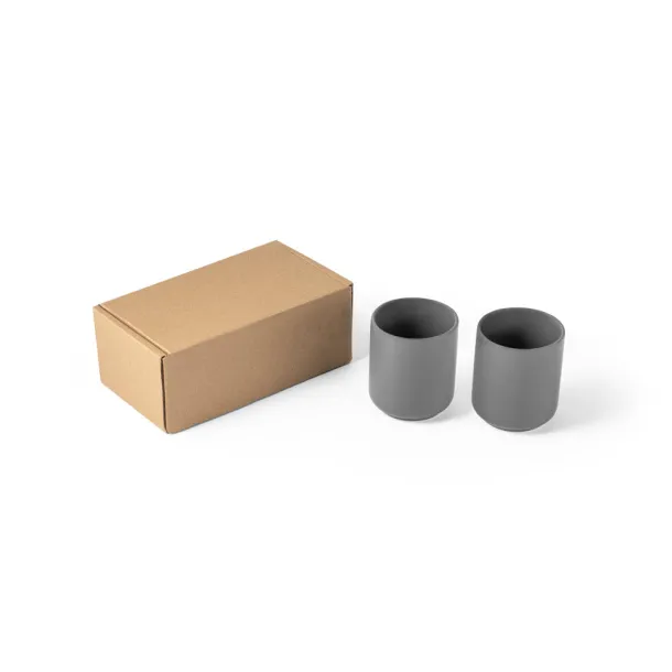 OWENS Ceramic Cup Set Dark grey