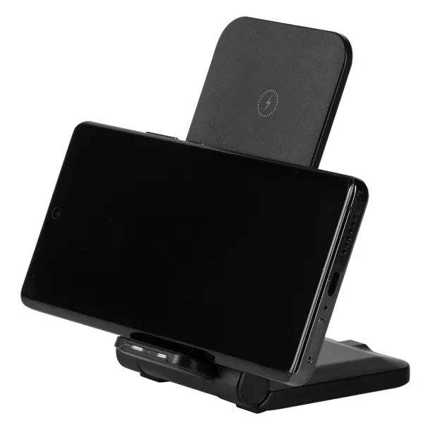 FLOTA Foldable mobile phone holder and wireless charger 15W Black