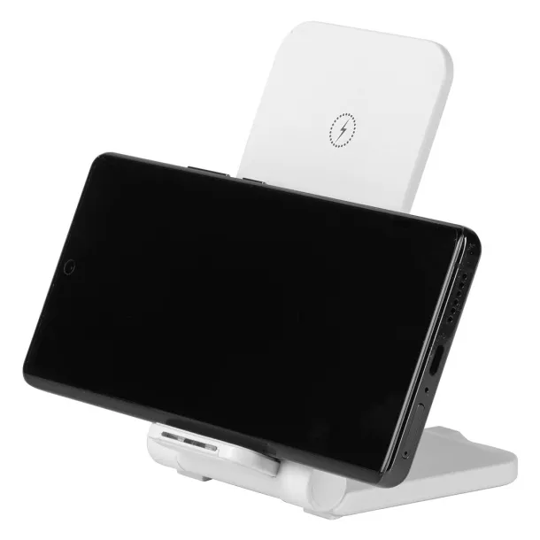 FLOTA Foldable mobile phone holder and wireless charger 15W White