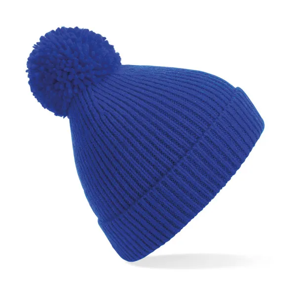  Engineered Knit Ribbed Pom Pom Beanie - Beechfield Bright Royal