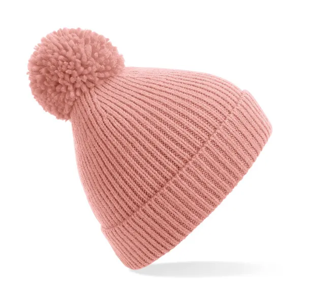  Engineered Knit Ribbed Pom Pom Beanie - Beechfield Blush