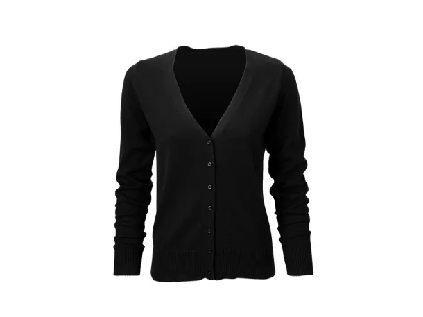 AVENIA women's V neck cardigan Black