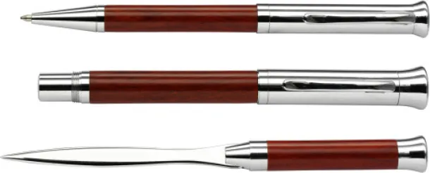 Paulette Rosewood writing set brown