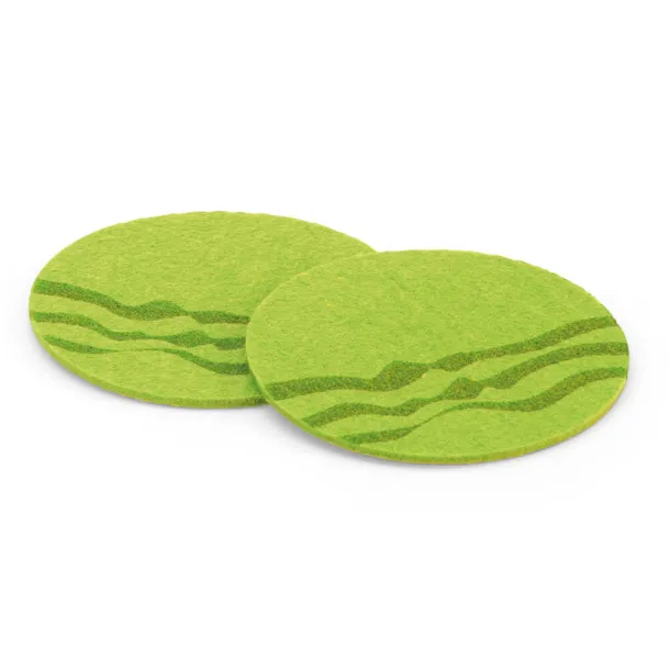  Set of 2 coasters Light green