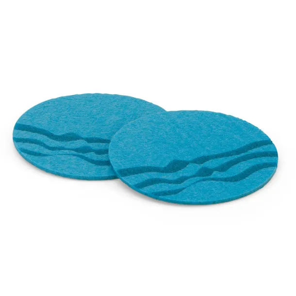  Set of 2 coasters Light blue