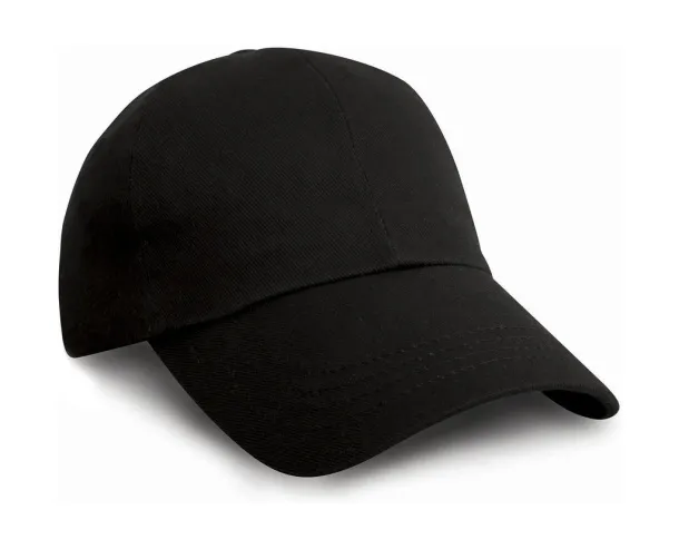  Heavy Cotton Drill Cap - Result Headwear Black