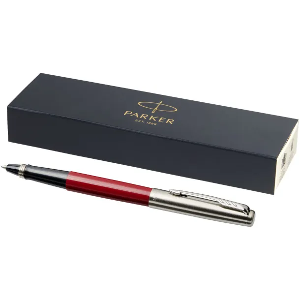 Jotter plastic with stainless steel rollerbal pen - Parker Red