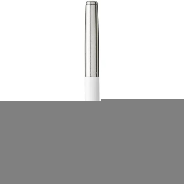 Jotter plastic with stainless steel rollerbal pen - Parker White