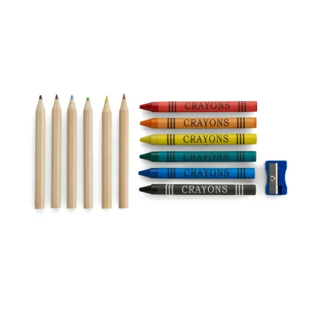  Colour pencil set with pencil sharpener neutral