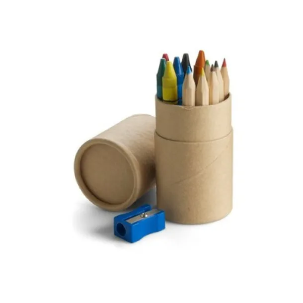  Colour pencil set with pencil sharpener neutral