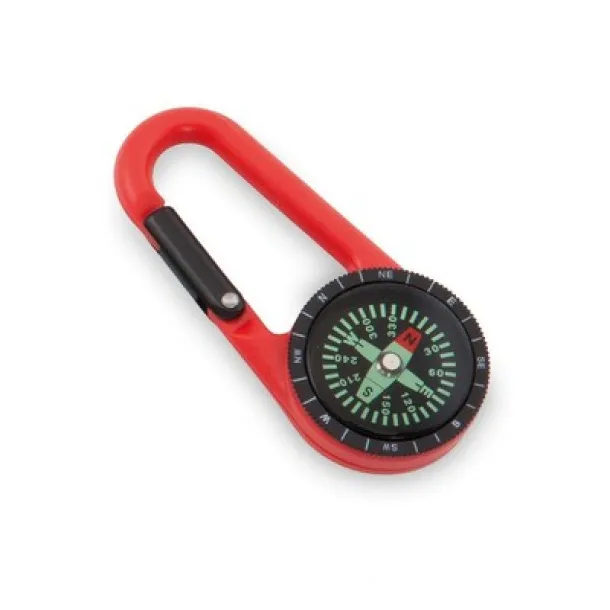  Compass with carabiner Crvena