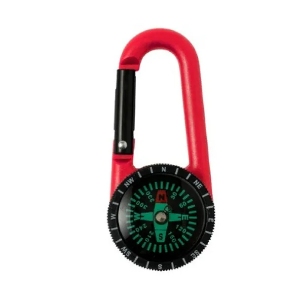  Compass with carabiner Crvena